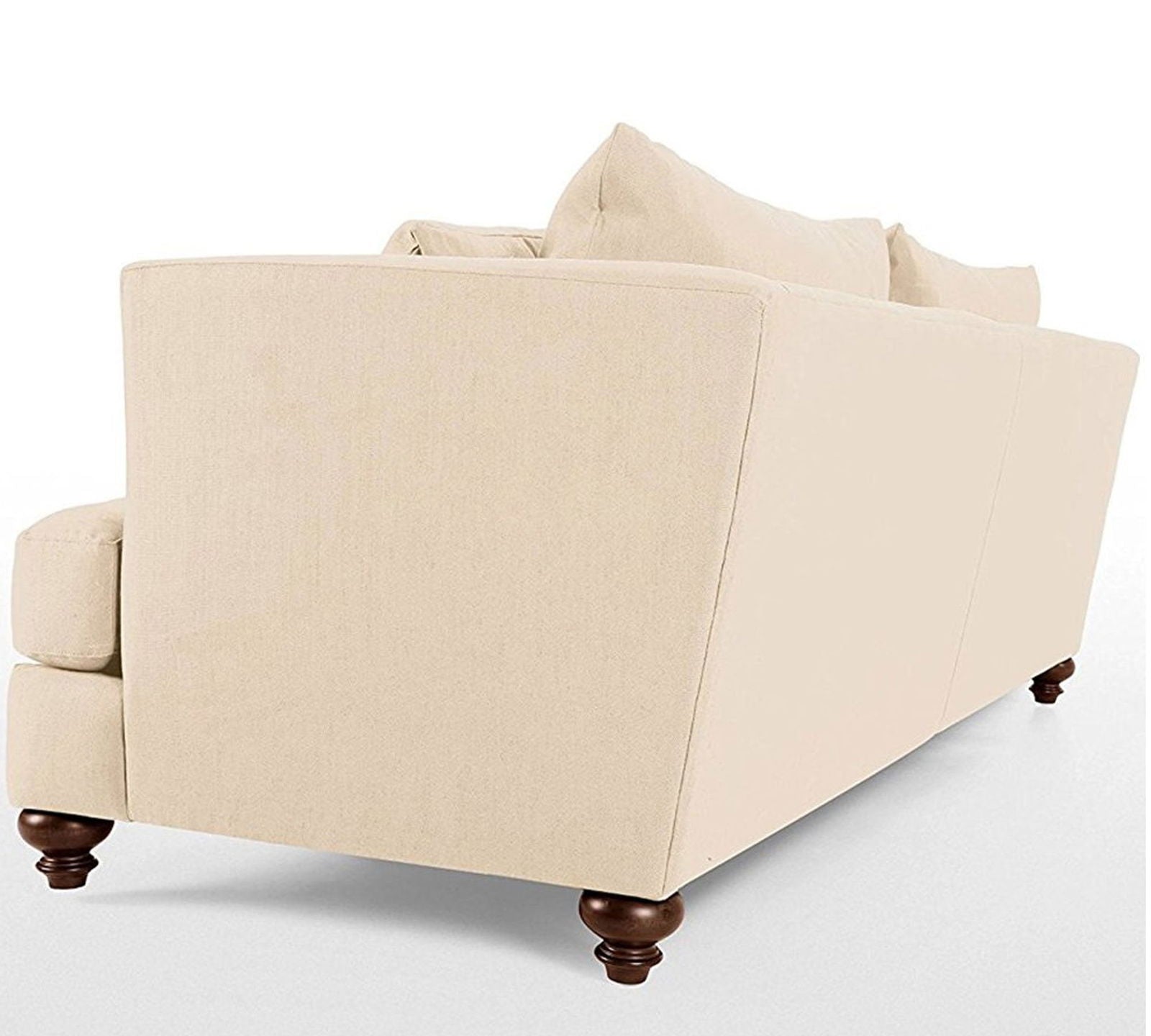 3 Seater Fabric Sofa in Wooden Frame Base -