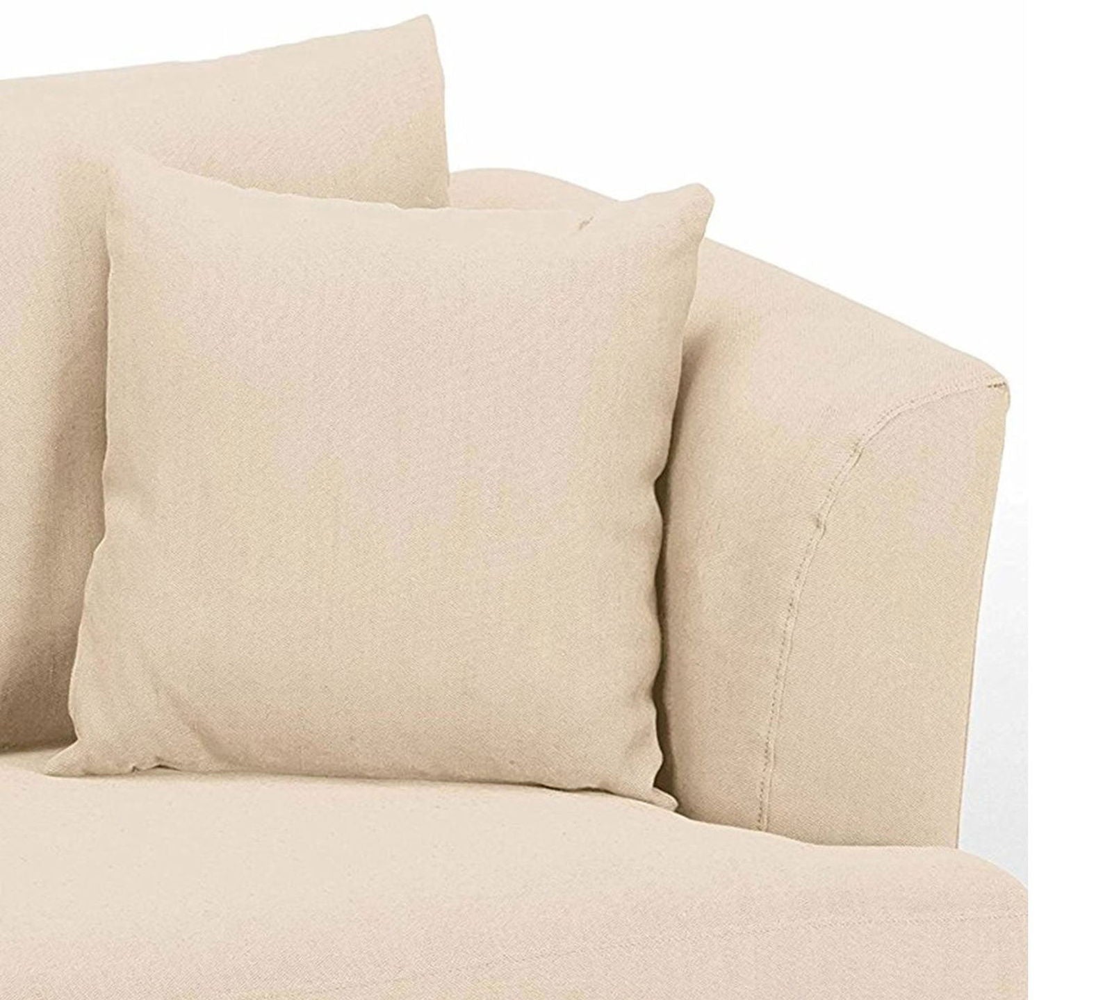 3 Seater Fabric Sofa in Wooden Frame Base -