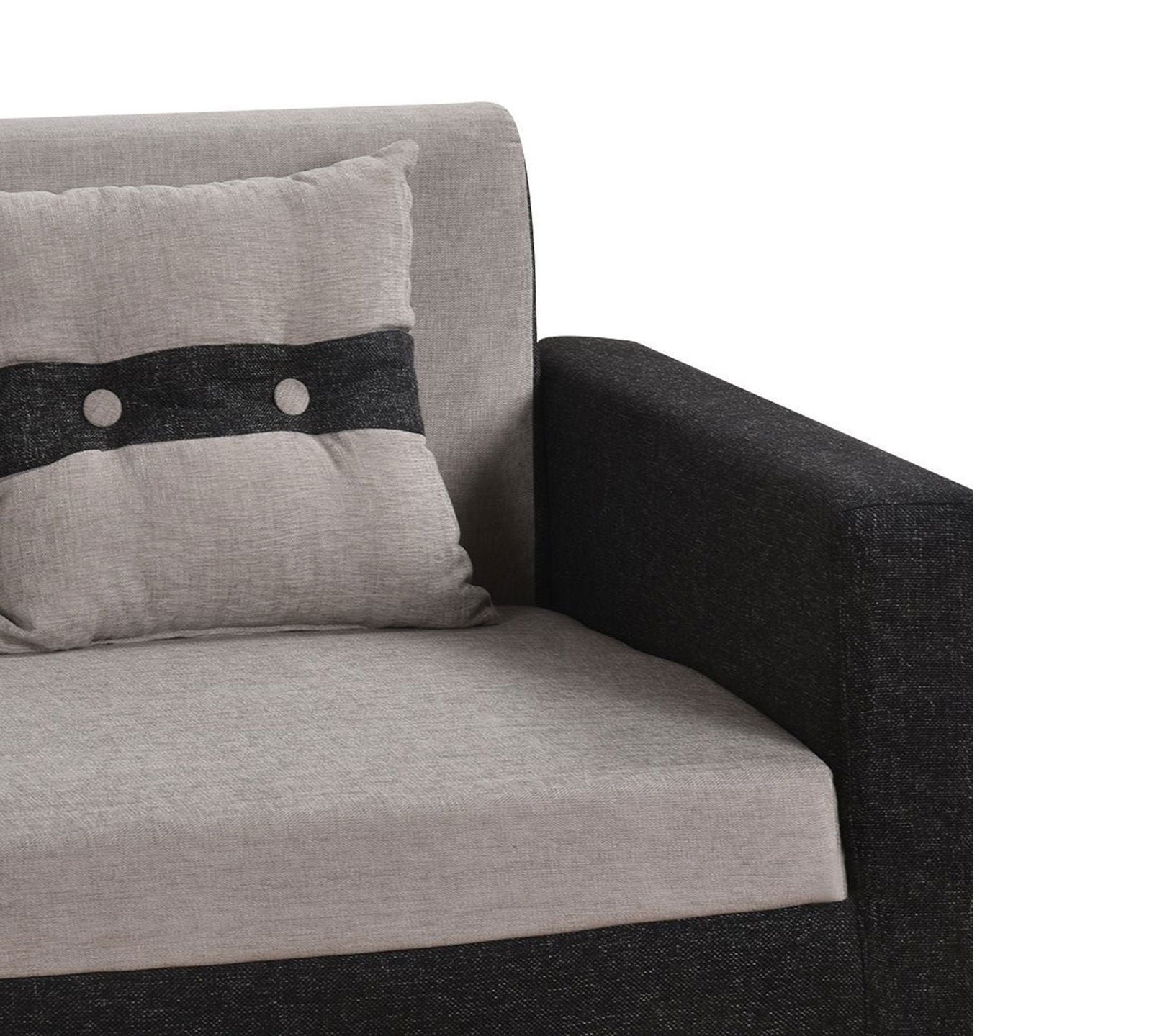 3 Seater Fabric Sofa in Wooden Frame Base -