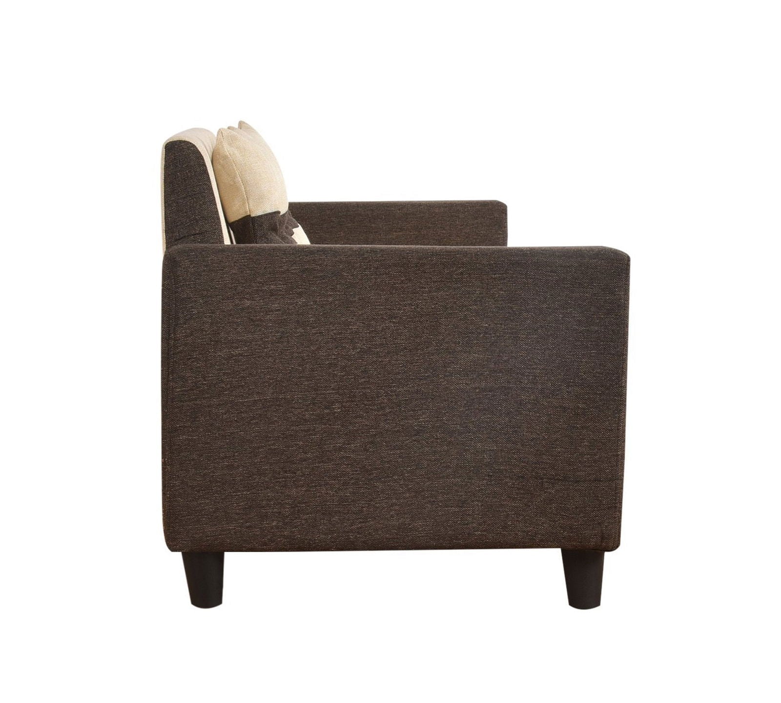 3 Seater Fabric Sofa in Wooden Frame Base -