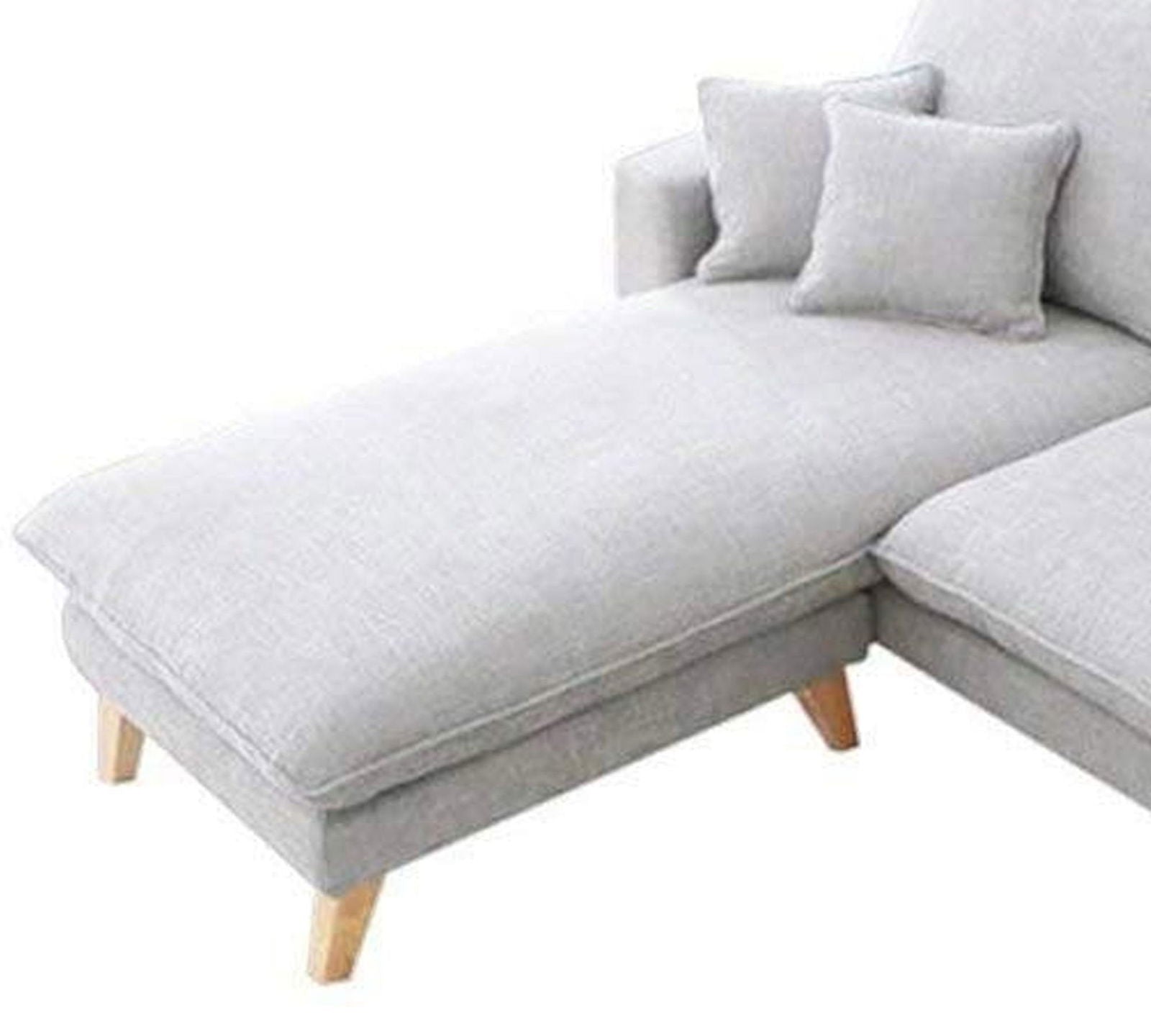 3 Seater Fabric Sofa with Chair in Wooden Base -