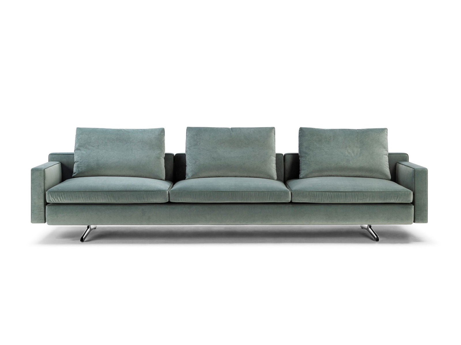 3 Seater Fabric Sofa with Metal Base -