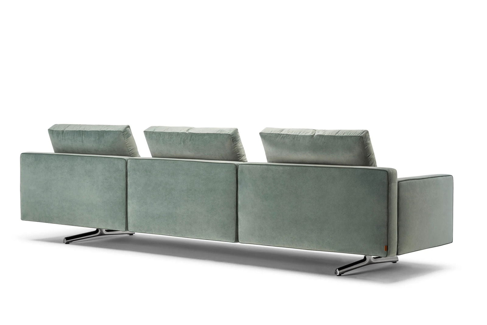 3 Seater Fabric Sofa with Metal Base -