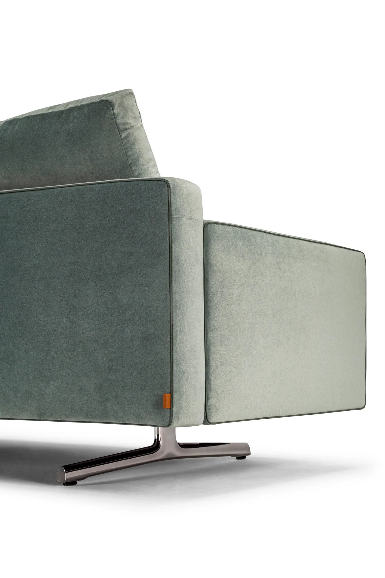 3 Seater Fabric Sofa with Metal Base -