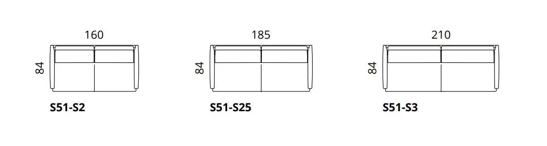 3 Seater Fabric Sofa with Metal Legs -