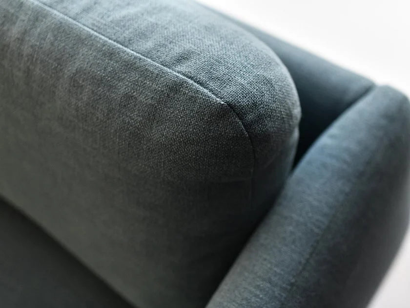 3 Seater Fabric Sofa with Metal Legs -
