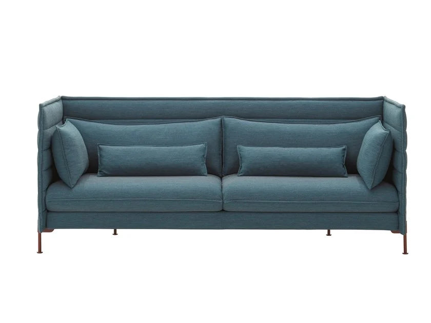 3 Seater Fabric Sofa with Metal Legs -