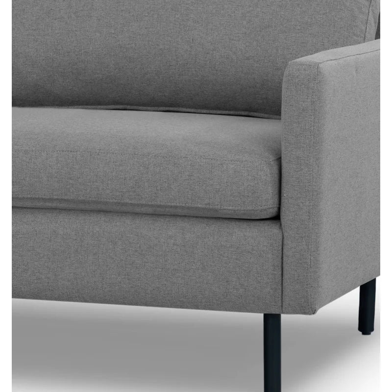 3 Seater Fabric Sofa with Metal Legs -