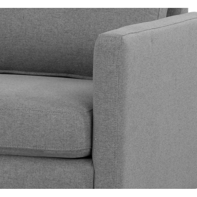 3 Seater Fabric Sofa with Metal Legs -