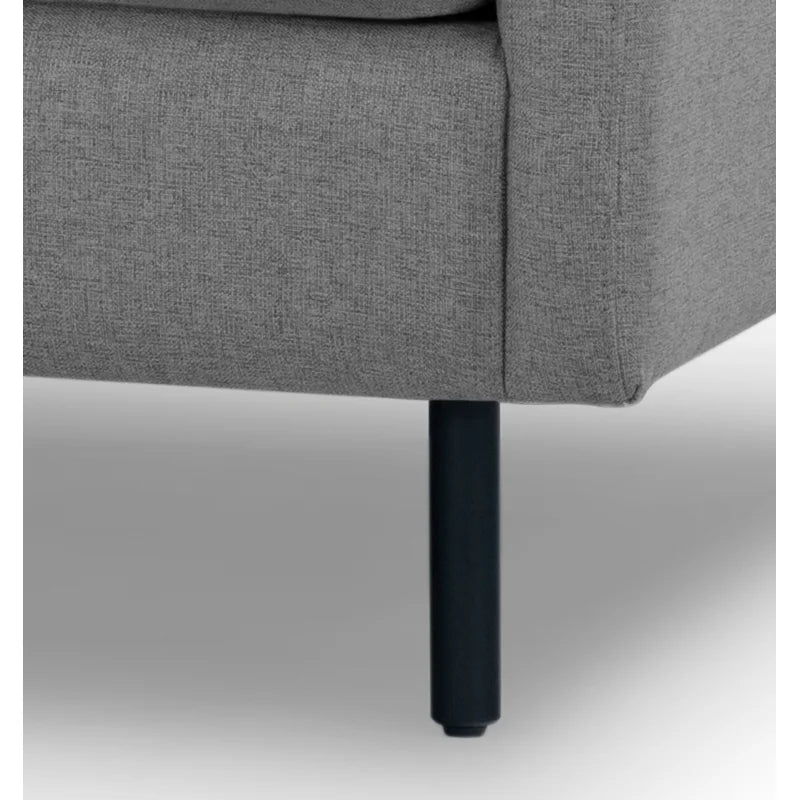 3 Seater Fabric Sofa with Metal Legs -