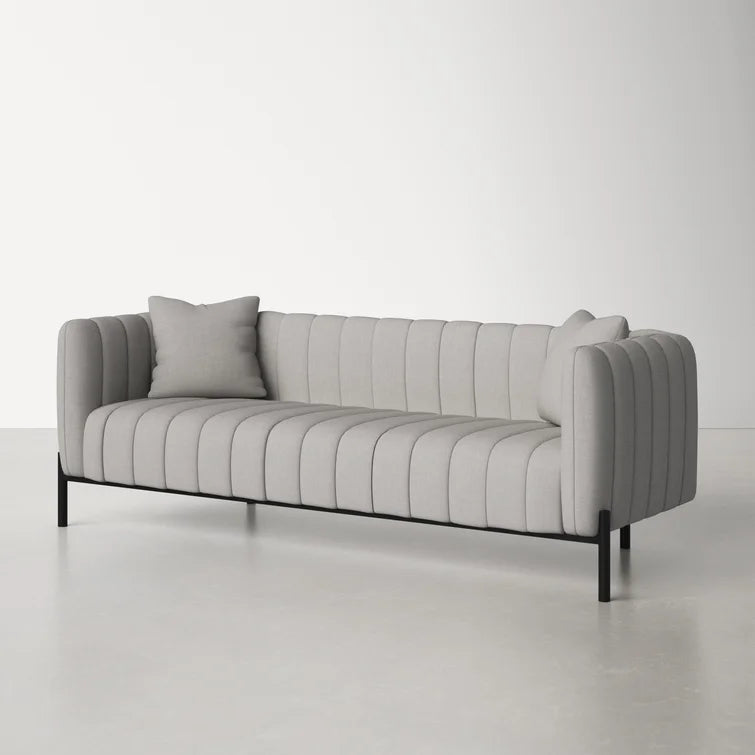 3 Seater Fabric Sofa with Metal Legs -