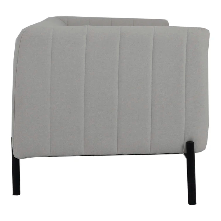 3 Seater Fabric Sofa with Metal Legs -