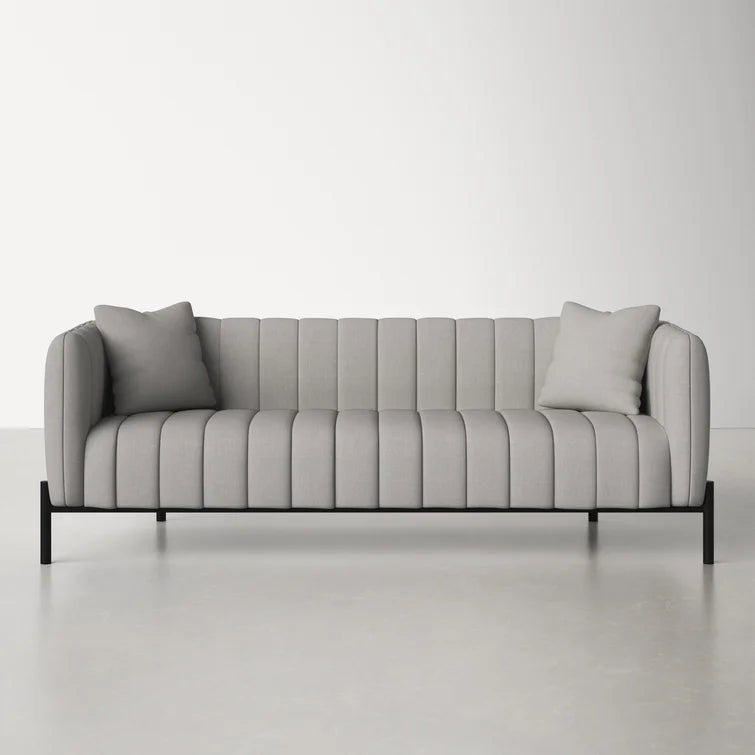 3 Seater Fabric Sofa with Metal Legs -