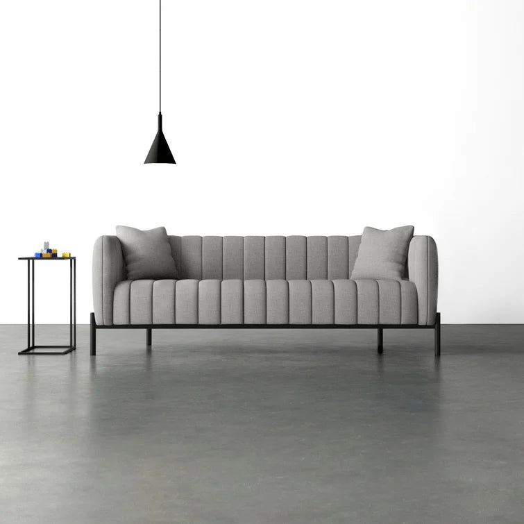 3 Seater Fabric Sofa with Metal Legs -