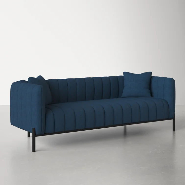 3 Seater Fabric Sofa with Metal Legs -