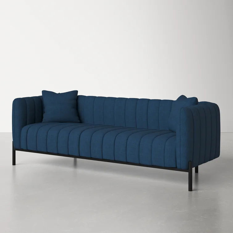 3 Seater Fabric Sofa with Metal Legs -