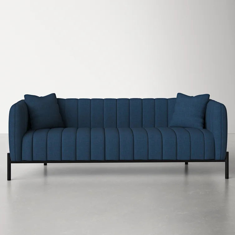 3 Seater Fabric Sofa with Metal Legs -