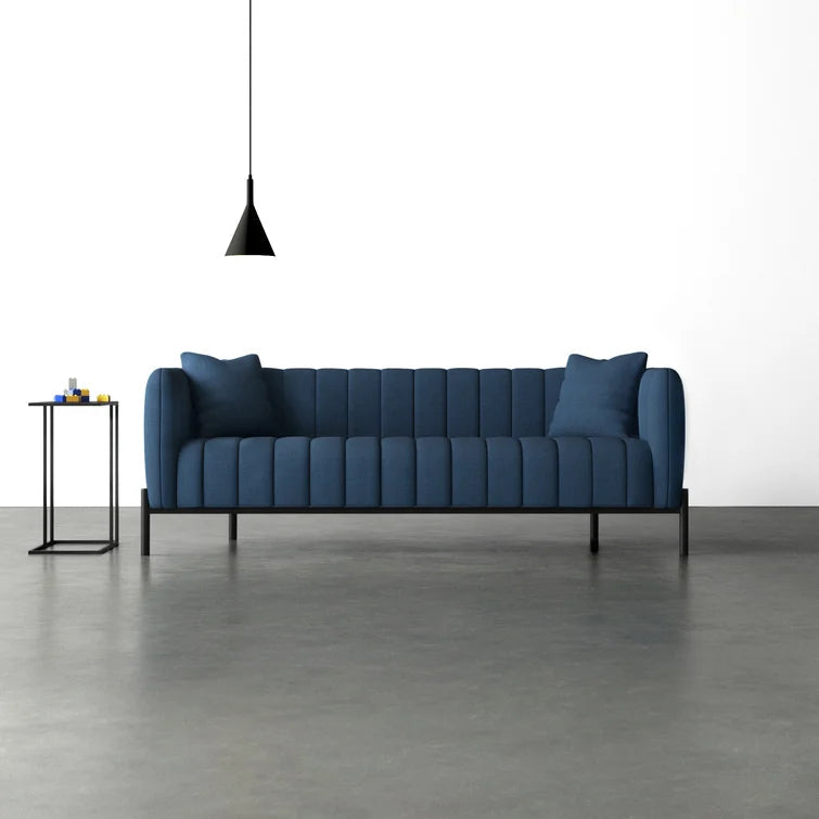 3 Seater Fabric Sofa with Metal Legs -