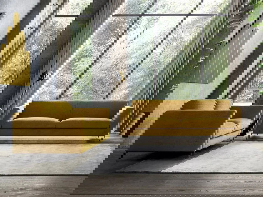 3 Seater Fabric Sofa with Metal Legs -