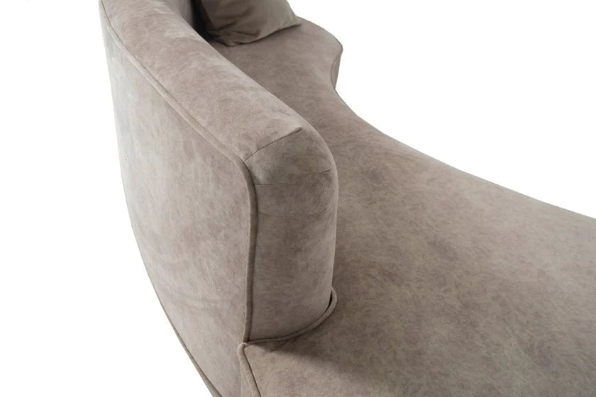 3 Seater Fabric Sofa with Wooden Base -