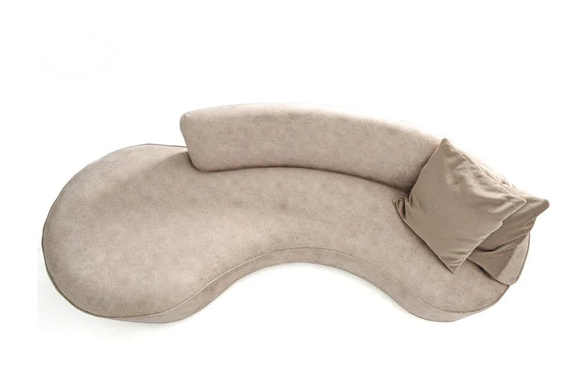 3 Seater Fabric Sofa with Wooden Base -