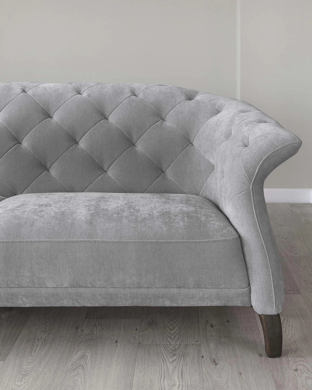 3 Seater Fabric Sofa with Wooden Legs -