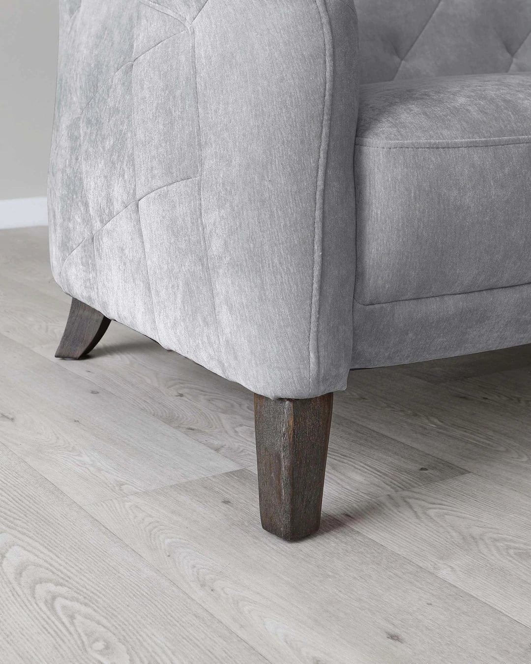 3 Seater Fabric Sofa with Wooden Legs -