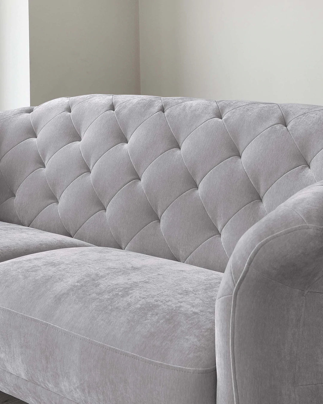 3 Seater Fabric Sofa with Wooden Legs -