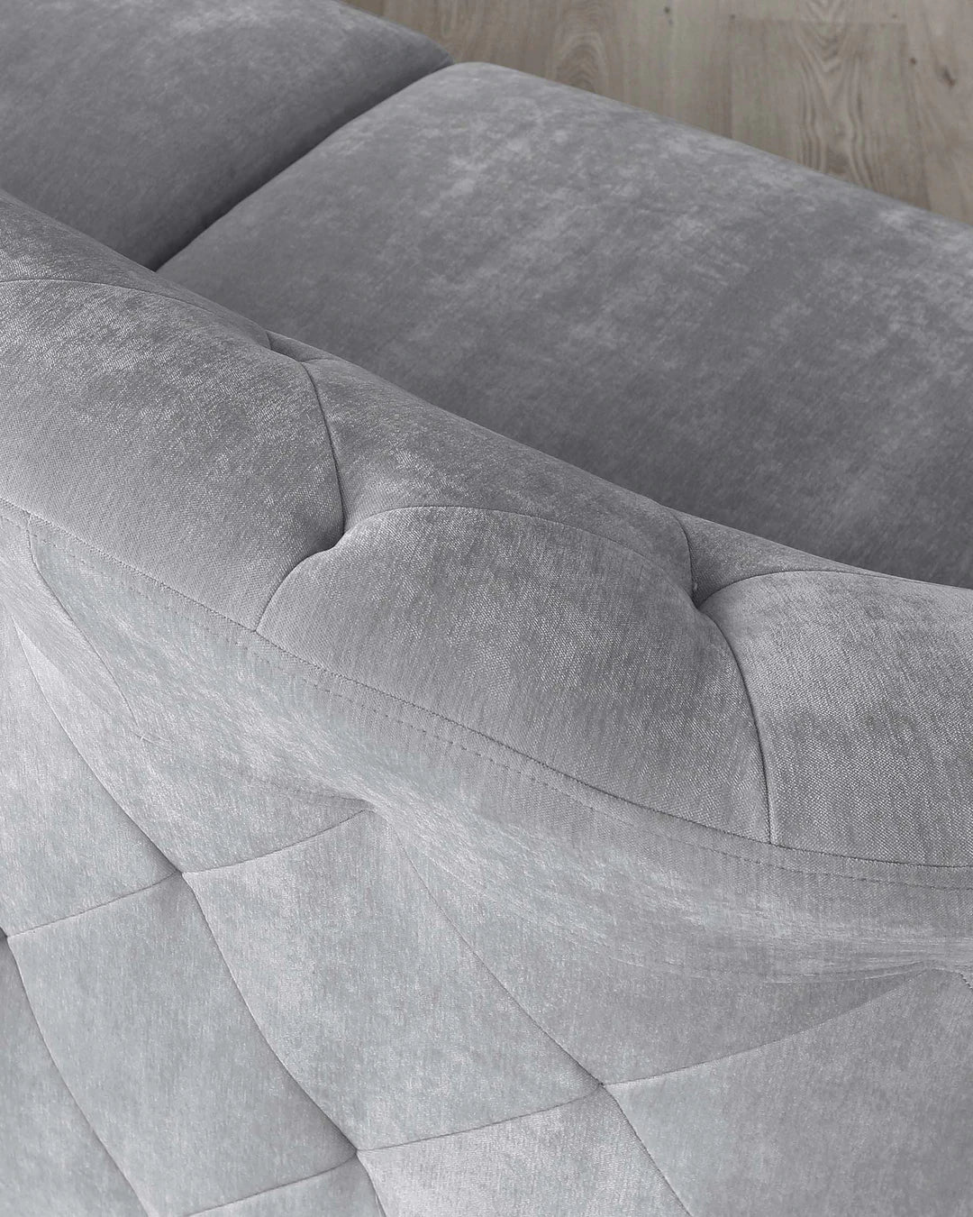 3 Seater Fabric Sofa with Wooden Legs -