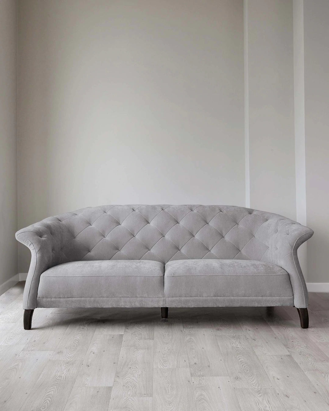 3 Seater Fabric Sofa with Wooden Legs -