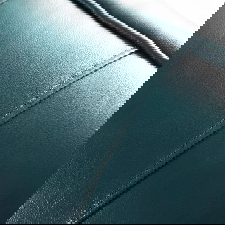 3 Seater Leatherette Sofa with Metal Legs -