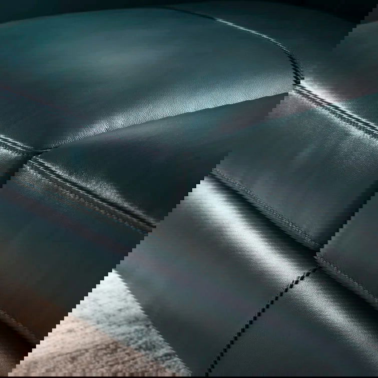 3 Seater Leatherette Sofa with Metal Legs -