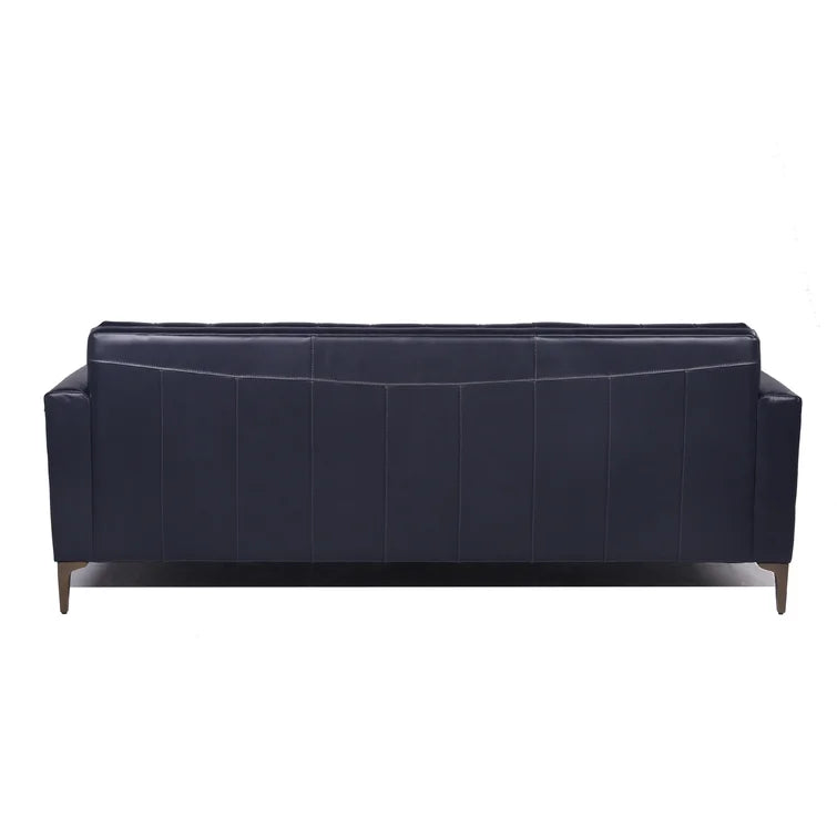 3 Seater Leatherette Sofa with Metal Legs -