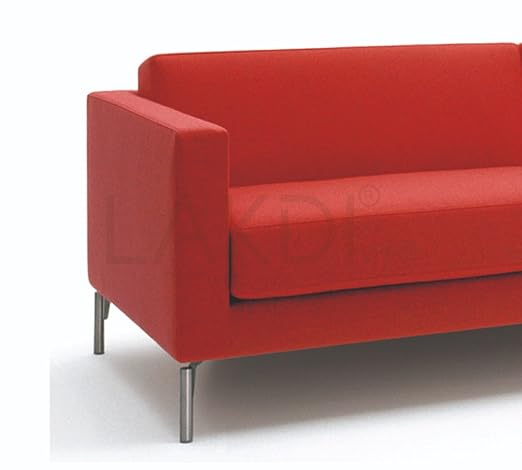 3 Seater Sofa Metal Chrome Legs Base Cushioned -