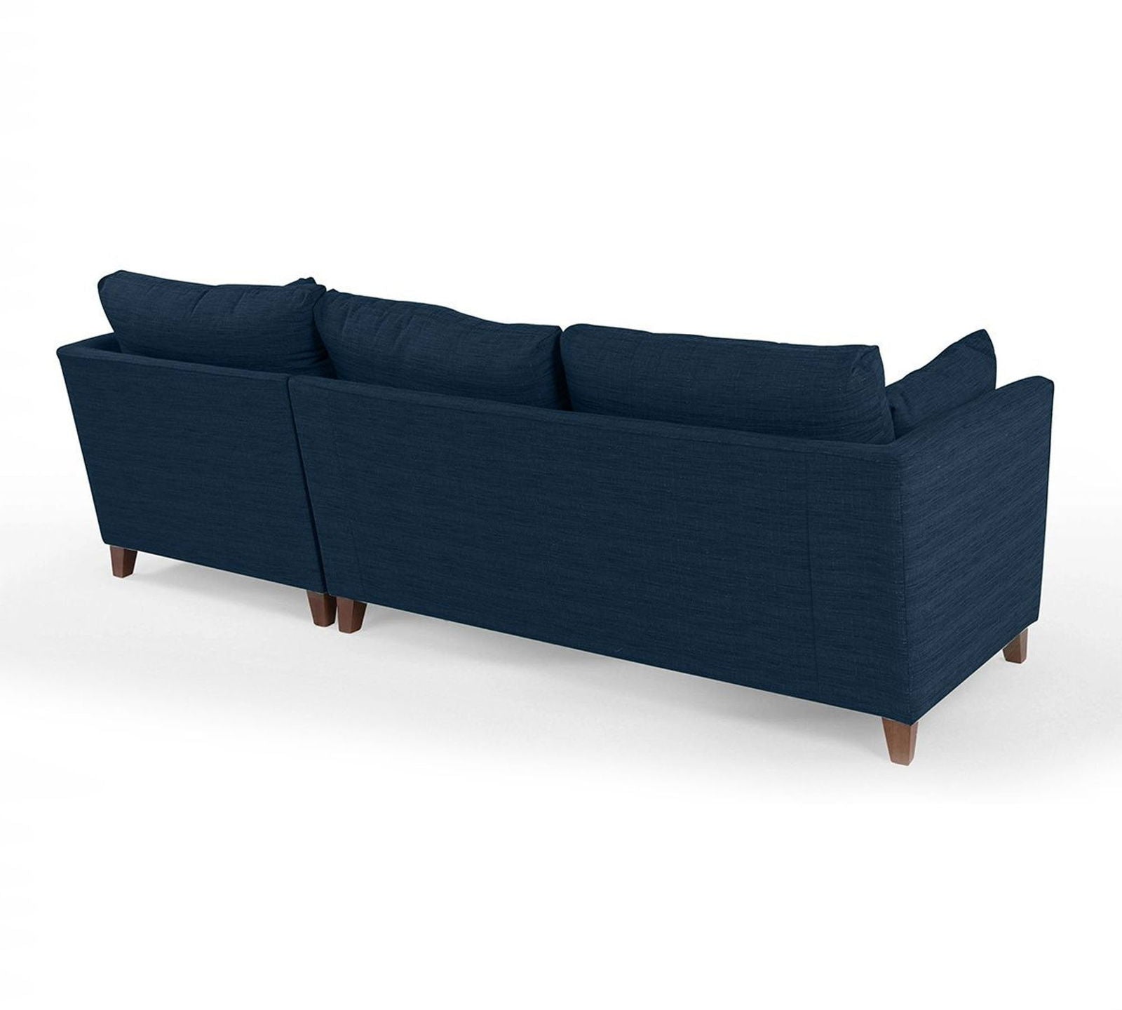 3 Seater Sofa with Chaise in Wooden Frame Base -