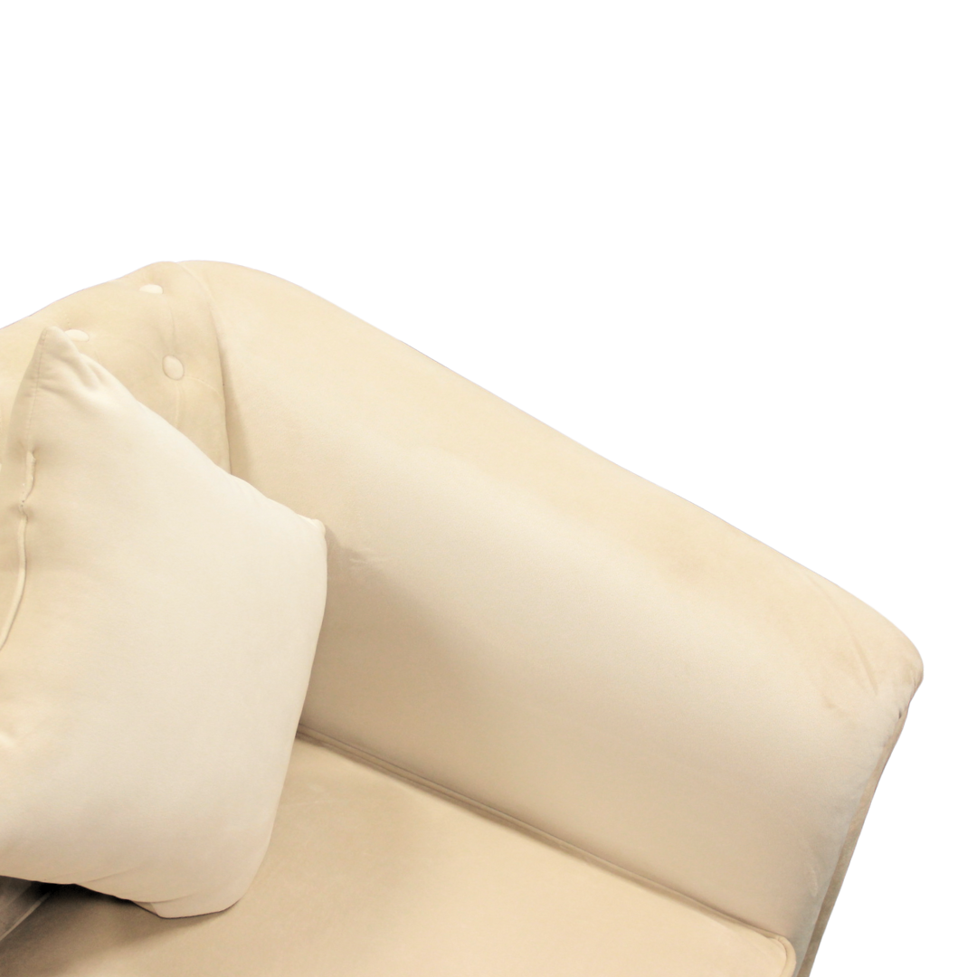 3 Seater Velvet Sofa Fully Cushioned Classic -