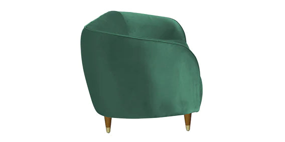 3 Seater Velvet Sofa with Wooden Legs -