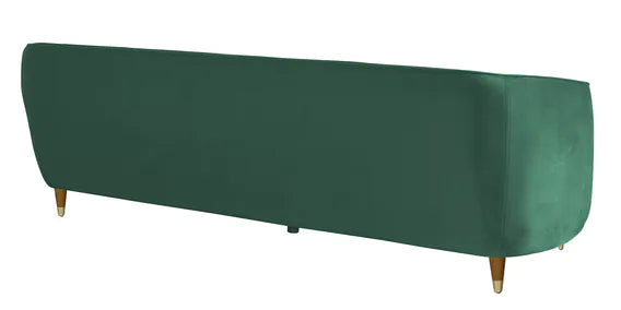3 Seater Velvet Sofa with Wooden Legs -