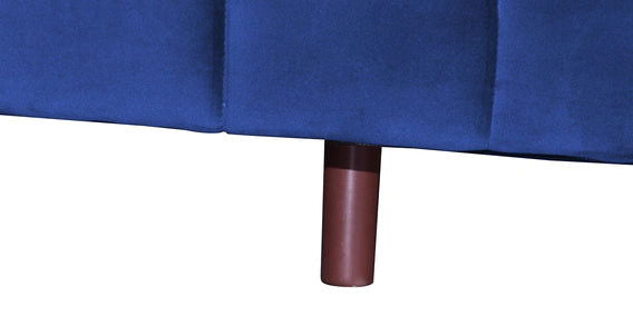 3 Seater Velvet Sofa with Wooden Legs -