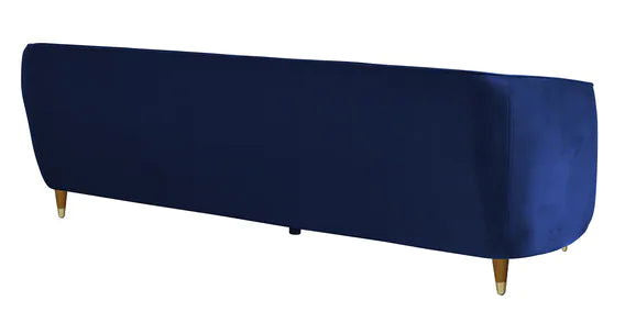 3 Seater Velvet Sofa with Wooden Legs -