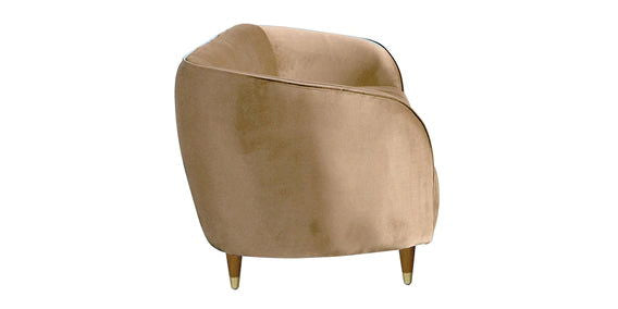 3 Seater Velvet Sofa with Wooden Legs -