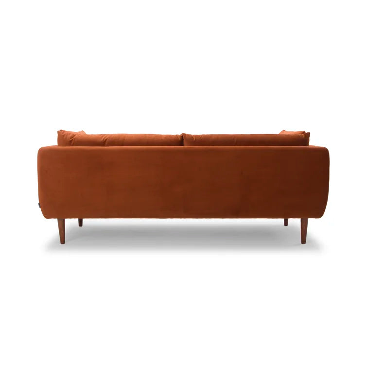 3 Seater Velvet Sofa with Wooden Legs -