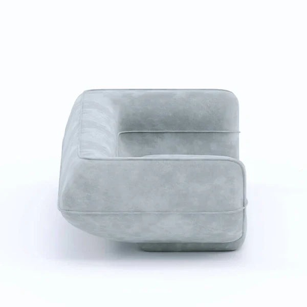 3 Seater Sofa For Home Furniture Upholstered velvet, Comfortable & Soft Luxury Couch for Living Room & Hall -Light Grey