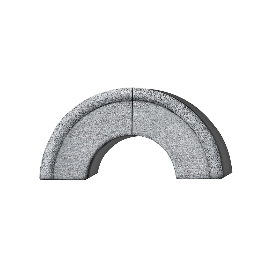 Small Circular Sofa & For Home and Furniture & Upholstery Fabric, Modern and Durable Design for Living Room – Light Grey