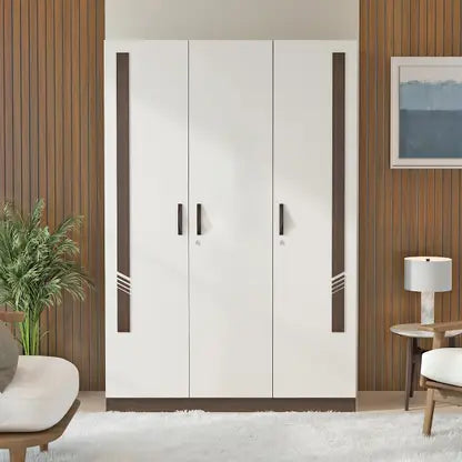 Wardrobe for Compact Bedroom Design with Modern Finish With 3 Door with Lock System.
