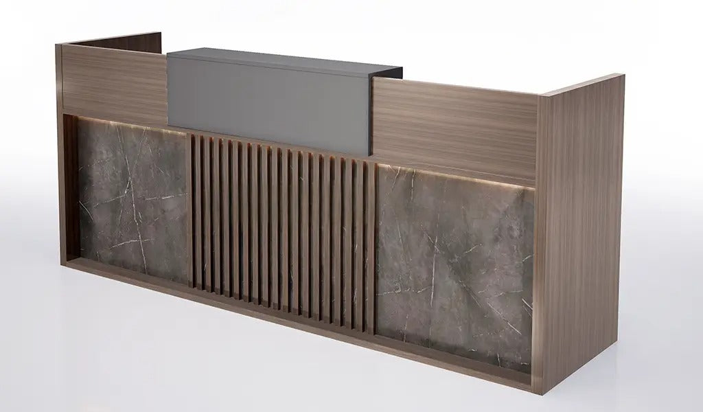 Reception Table Made In MDF Is Highly Durable Material And a World Standard for Premium Furniture While the Laminate
