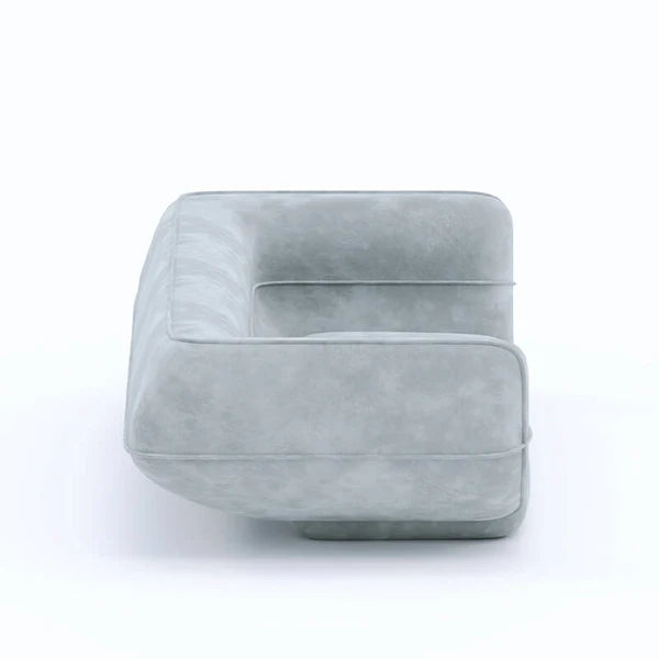 3 Seater Sofa For Home Furniture Upholstered velvet, Comfortable & Soft Luxury Couch for Living Room & Hall -Light Grey