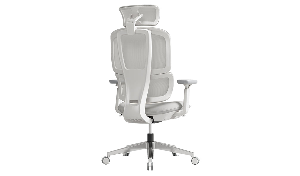 Ergonomic Mesh Office Chair with Adjustable Headrest, Lumbar Support, Swivel Base & Height Adjustable Armrests – Modern Executive Seating