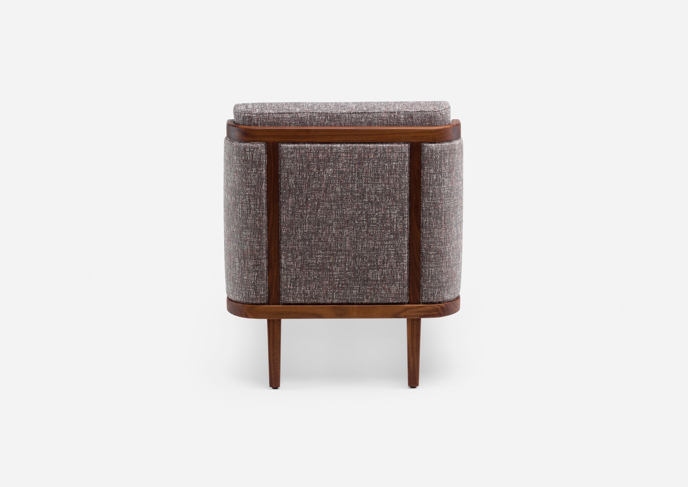 Lounge Wooden Chair Sofa Modern and durable Armless Chairs Upholstered in Fabric For Living Room or Bedroom - Grey