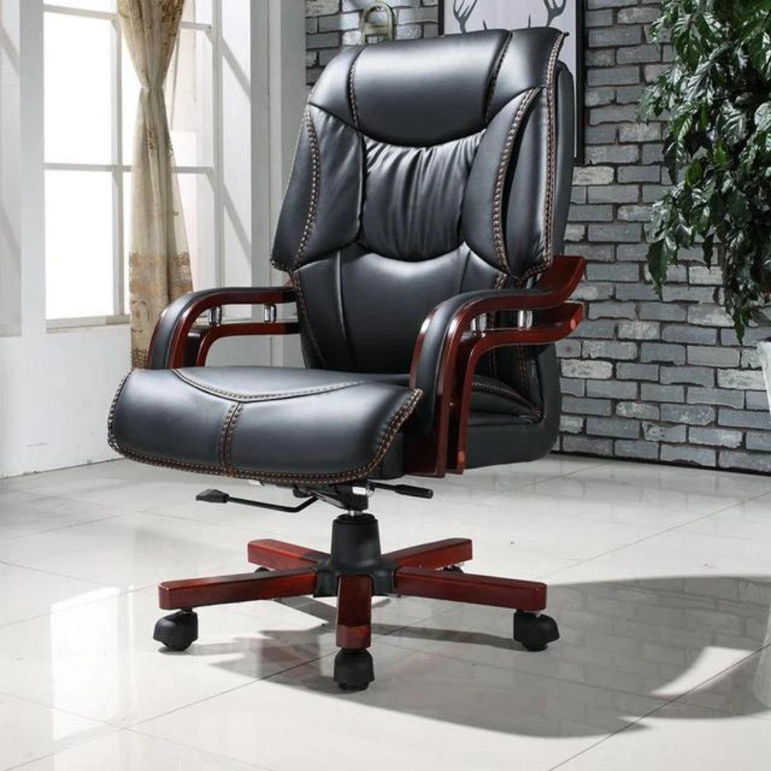 Director Chair for office Modern Design, Plyboard with Leatherette, Height Adjustable, Fixed Armrest & Revolving for Ultimate Comfort and Productivity